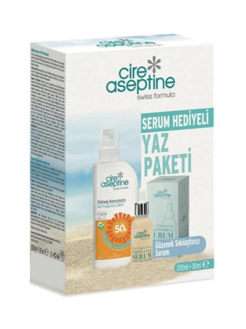 Güneş Koruyucu 50 SPF 200 ml + Gözenek Sıkılaştırıcı Serum 30 ml Kutu