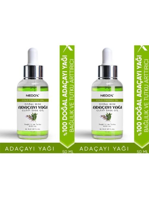 2 Adet Misk Adaçayı Yağı %100 Doğal Bağlılık Ve Tutku Arttırıcı Clary Sage Oil 50 Ml