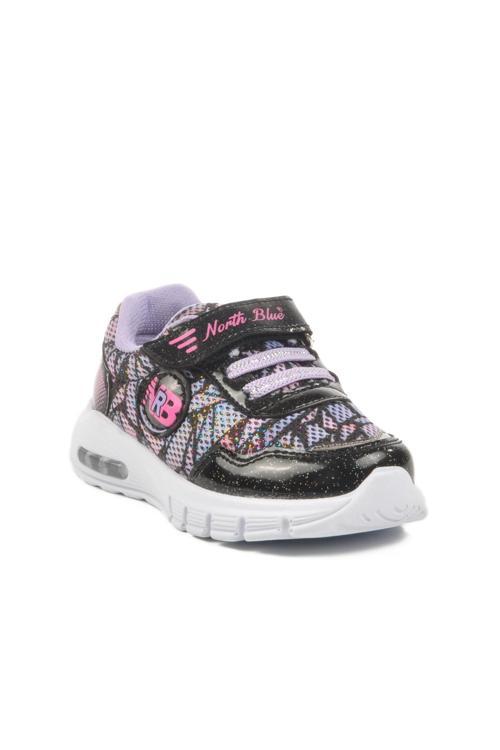 Siyah-Lila Kız Çocuk Spor Ayakkabı 336126 B