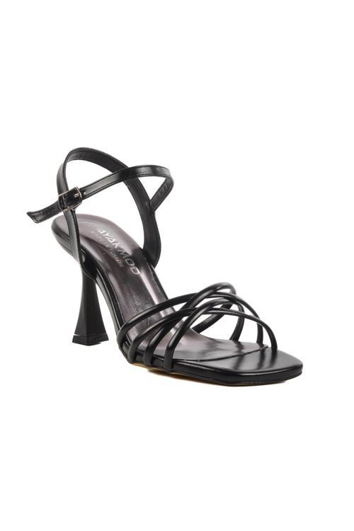 655358 Z Siyah Kadın Topuklu Abiye Ayakkabı