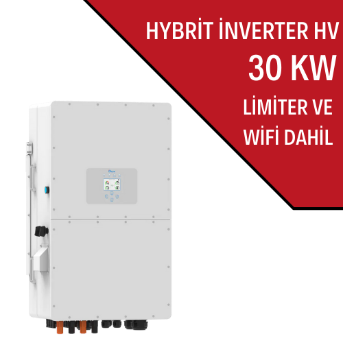 30KW HİBRİT TRİFAZE İNVERTER HV Yüksek Voltaj Batarya