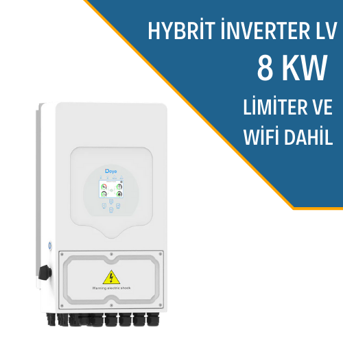 8KW HİBRİT MONOFAZE İNVERTER LV