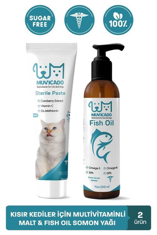 Kısırlaştırılmış Kedi İmmün Bağışıklık Desteği - C Vitamini -Taurin- Salmon Oil - Balık Yağı