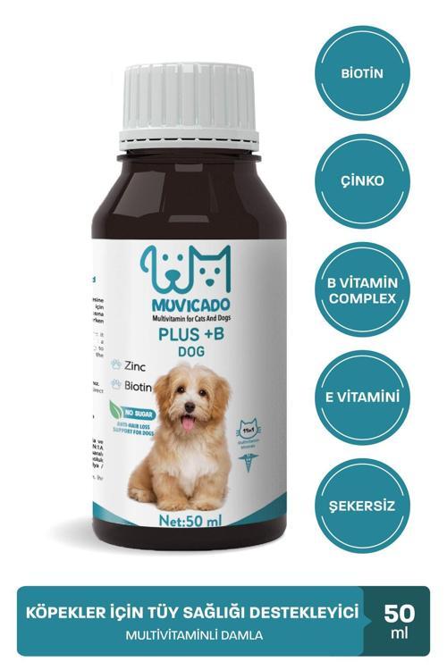 Köpekler Için Tüy Sağlığı Damlası - Plus B - Köpek Tüy Dökülmesini Engelleyici Biotin Damla