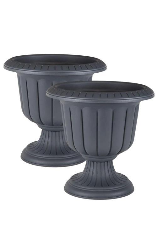 2 Adet Nergis Saksı 3,4 Litre Plastik Ayaklı Çiçek Saksısı Salon Saksı Set