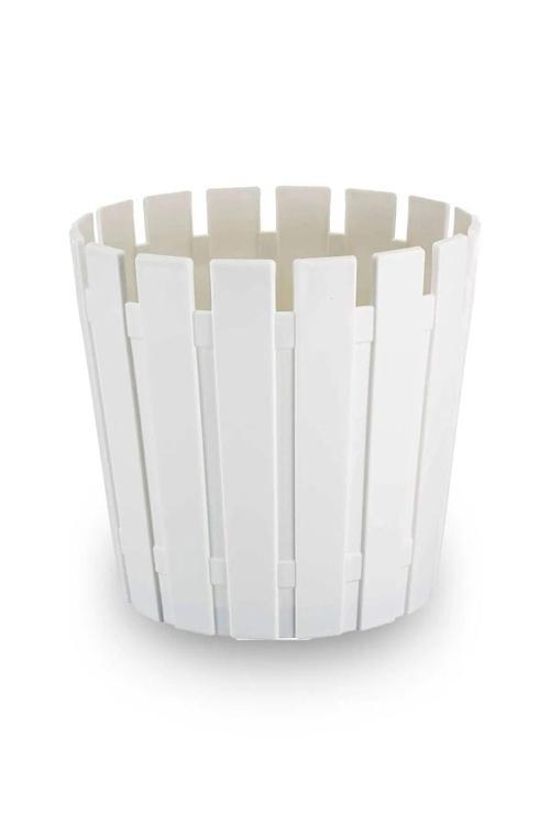 Akasya Pastel Saksı 2 Litre 17Cm Plastik Drenaj Izgaralı Bitki Çiçek Saksısı