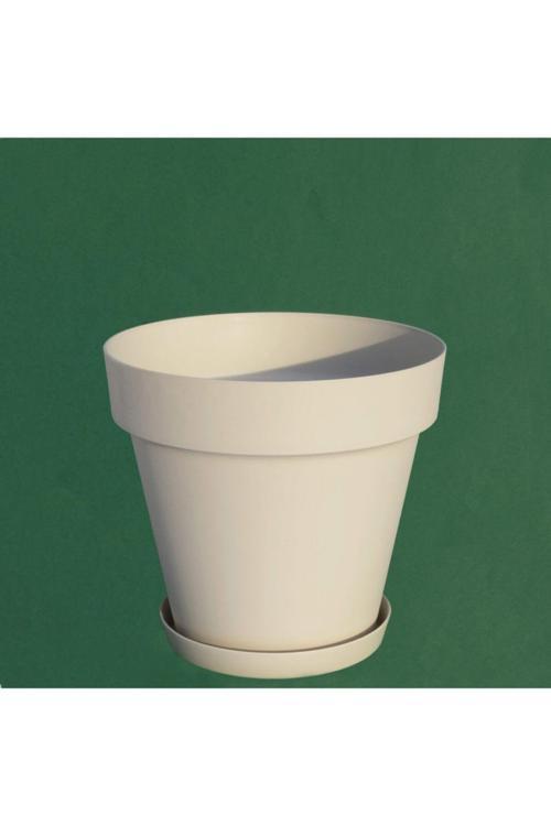 Krem Yalı Saksı - 3 L