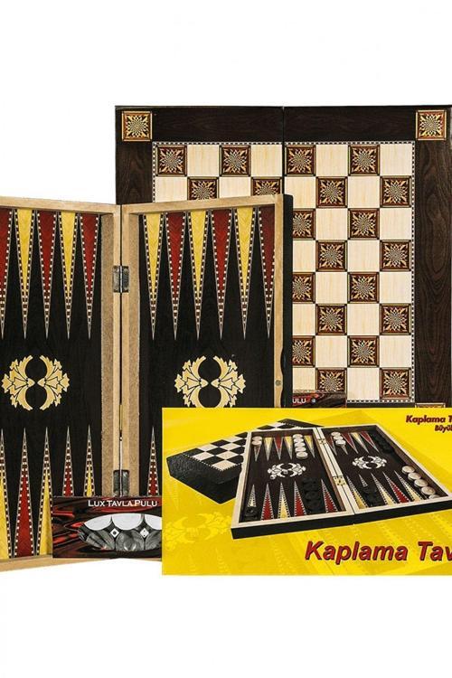 Ahşap Kaplama Tavla - Büyük Boy Tavla