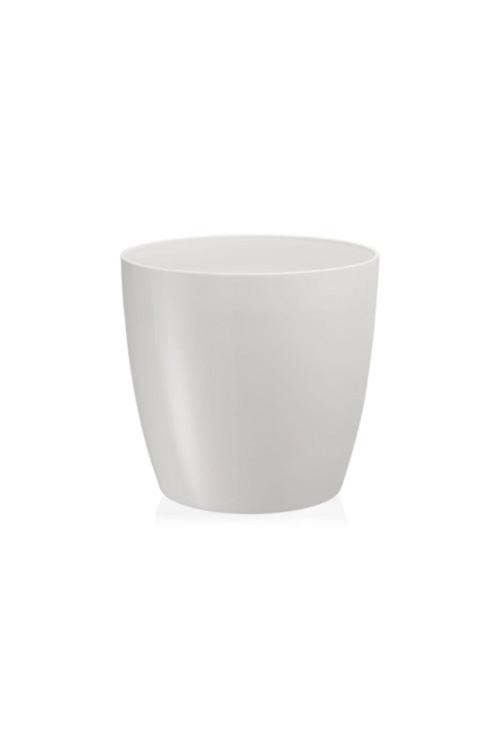 Beyaz Yakut Lüks Yakut Saksı 23 Cm 7.4 Lt 6 Adet