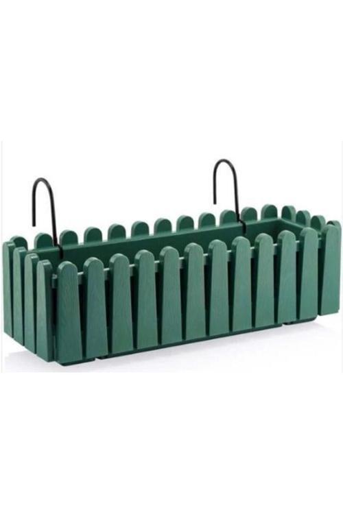 Yeşil Renk Balkon Saksısı Askı Apartlı 9 Litre