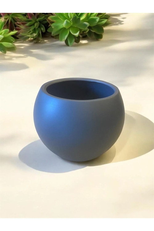 Küre Saksı Modern Dekoratif Plastik Saksı 7,5 Litre (İçsiz)