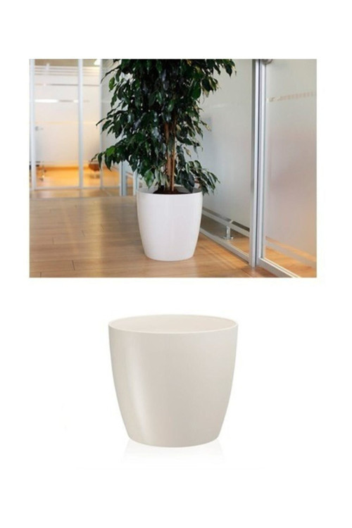 Beyaz Kristal Yakut Saksı 33 Lt