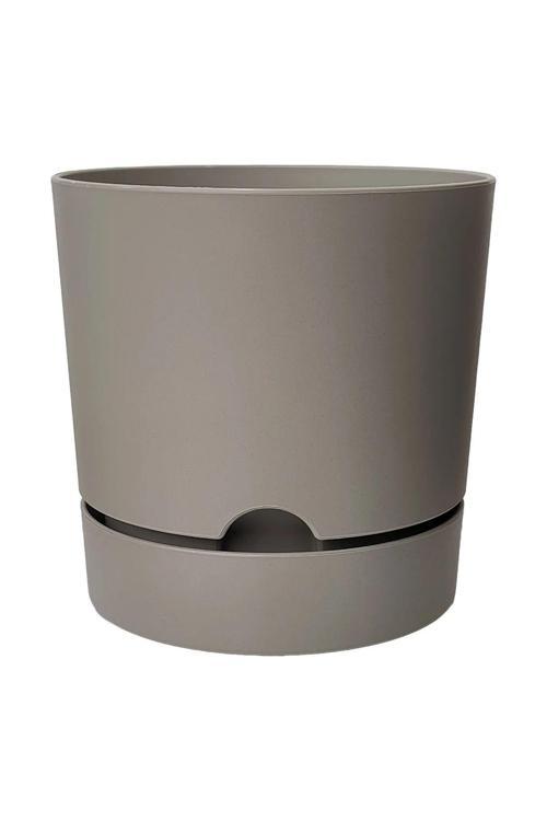 9 Litre Antrasit Begonya Saksı Tabaklı Dekoratif Mat Plastik Saksı