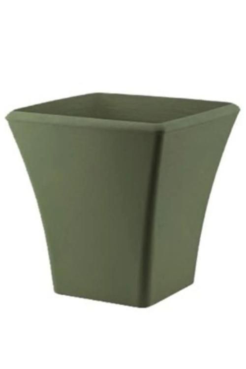 Begonvil 38 Cm Antrasit Kare 28 Litre Plastik Saksı Drenaj Izgaralı Çiçek Saksısı