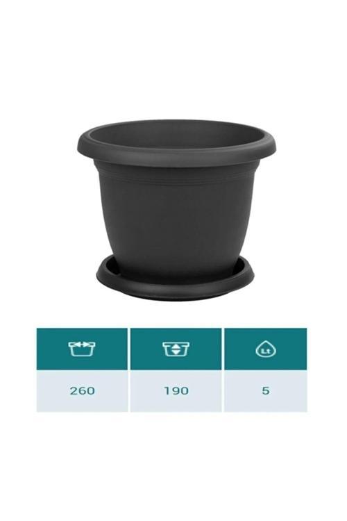 Villa Saksı 5 Litre Antrasit