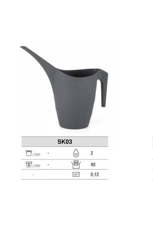 Çiçek Sulama Kabı Antrasit 2 Litre