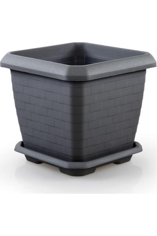 Hisar Kare Saksı 74,3Lt Siyah 4'Lü