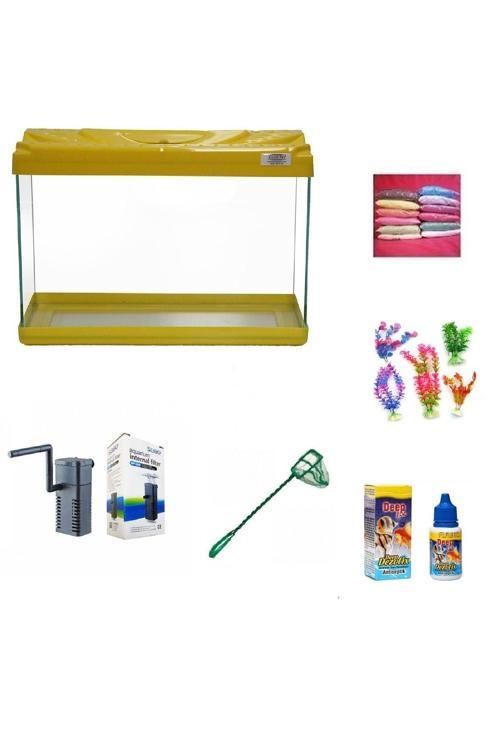 30 Cm Akvaryum Hazır Set 3018 Sarı