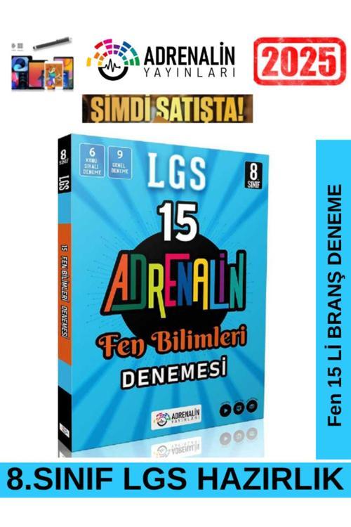 ADRENALİN YAYINLARI 8.Sınıf Fen Bilimleri 15 li Branş Deneme+Android Kalem