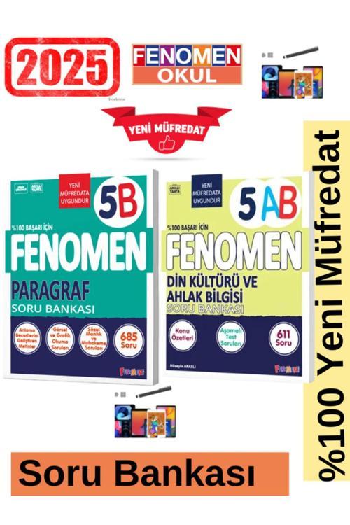 2025 5.Sınıf Paragraf(5B)-Din Kültürü 5(AB)%100 Yeni Müfredat Soru Bankası Seti+Kalem