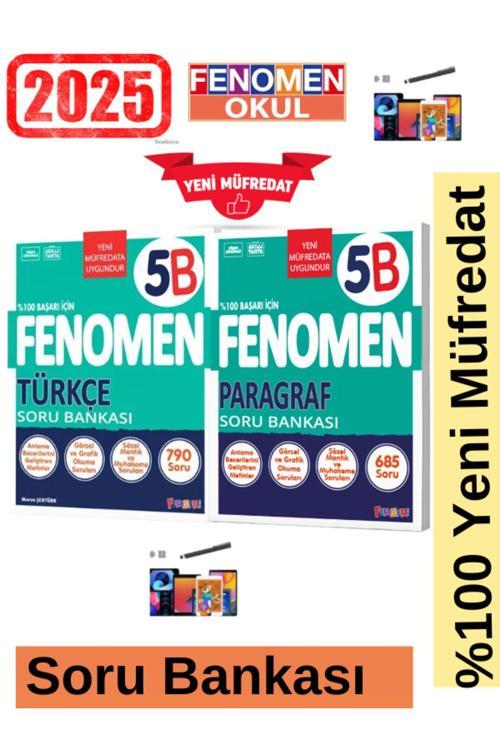 2025 5.Sınıf Türkçe(5B)-Paragraf(B)Zor %100 Yeni Müfredat Soru Bankası Seti+Kalem
