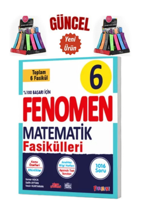 GÜNCEL FENOMEN 6.SINIF MATEMATİK FASİKÜL SETİ (1-2-3-4-5-6. SAYILAR)+KALEMLİK