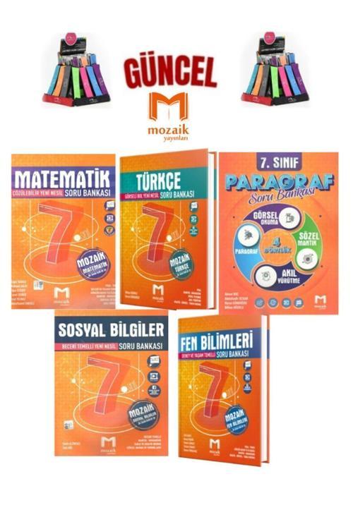 Mozaik 7.Sınıf Matematik-Türkçe-Sosyal-Fen-Paragraf Video Çözümlü Soru Bankası Seti+Kalemlik