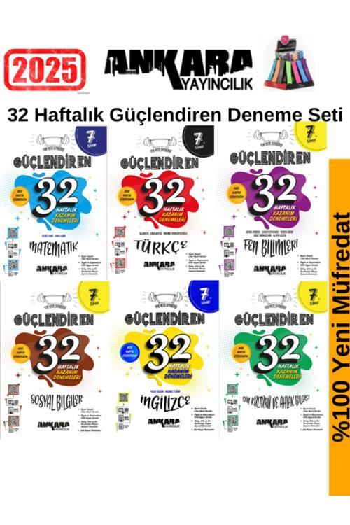 Güncel 2025 7.Sınıf Güçlendiren Tüm Dersler(M-T-F-S-İ-D)6 Kitap 32 Hafta Deneme Seti+Kalemlik