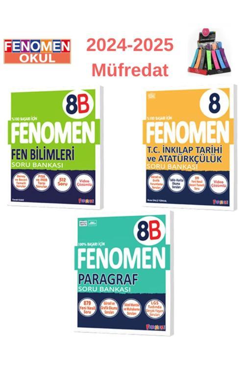 Güncel 8.Sınıf Fen(B)-Paragraf(B)Zor-İnk.Tarihi Soru Bankası Seti+Kalemlik