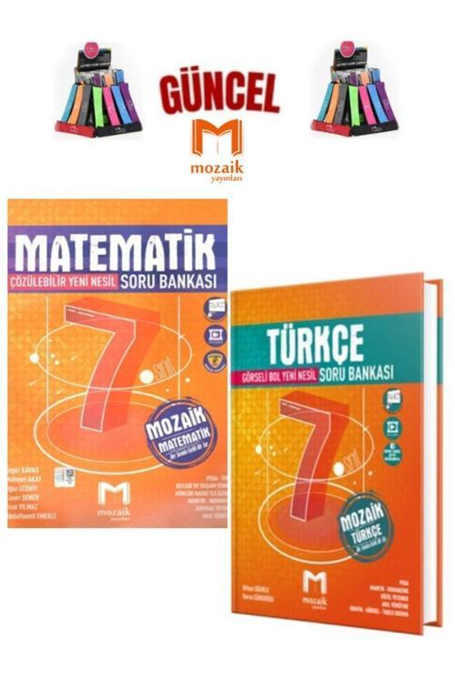 Mozaik 7.Sınıf Matematik-Türkçe Video Çözümlü Soru Bankası Seti+Kalemlik