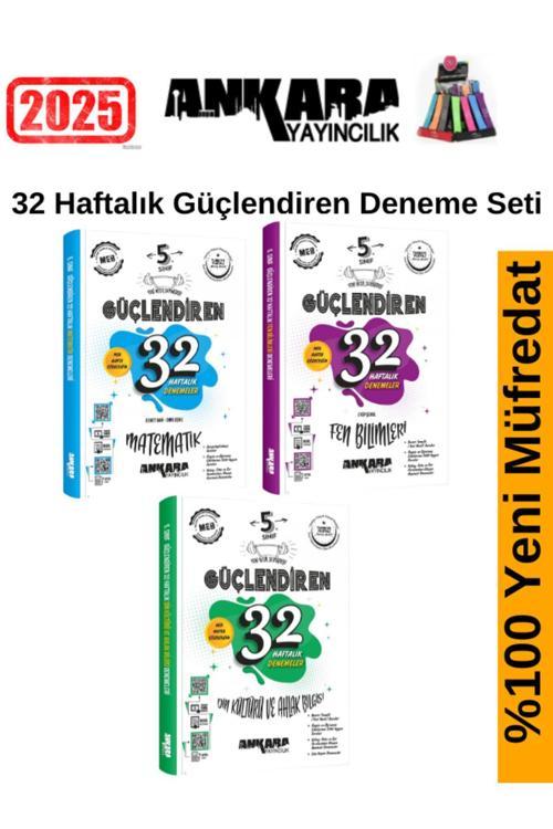 Ankara 5.Sınıf Güçlendiren Matematik-Fen-Din 32 Haftalık Deneme Seti+Kalemlik