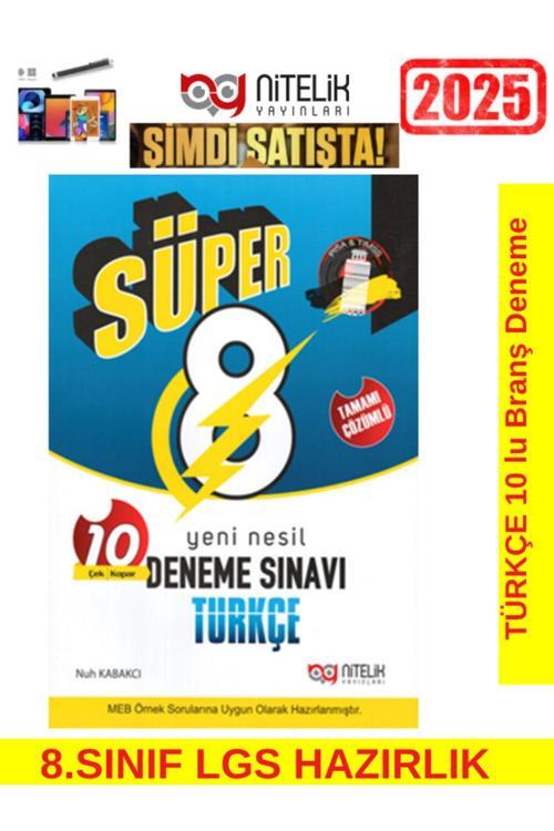 Nitelik Yayınları 2025 Süper Türkçe Tamamı Çözümlü 10 Deneme+Android Kalem