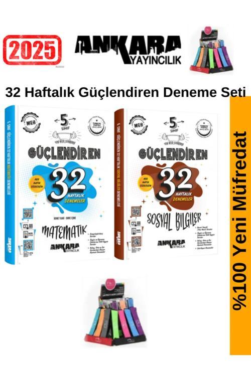 Ankara 5.Sınıf Güçlendiren Matematik-Sosyal 32 Haftalık Deneme Seti+Kalemlik
