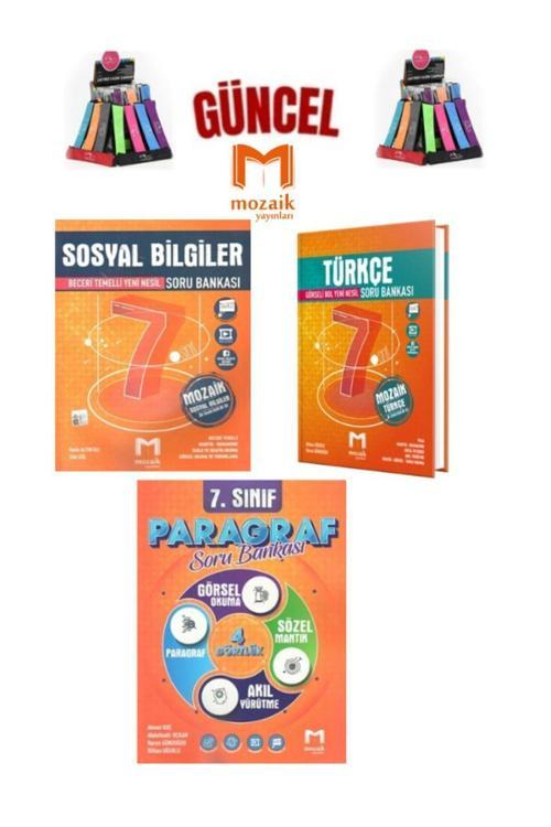 Mozaik 7.Sınıf Türkçe-Sosyal-Paragraf Video Çözümlü Soru Bankası Seti+Kalemlik