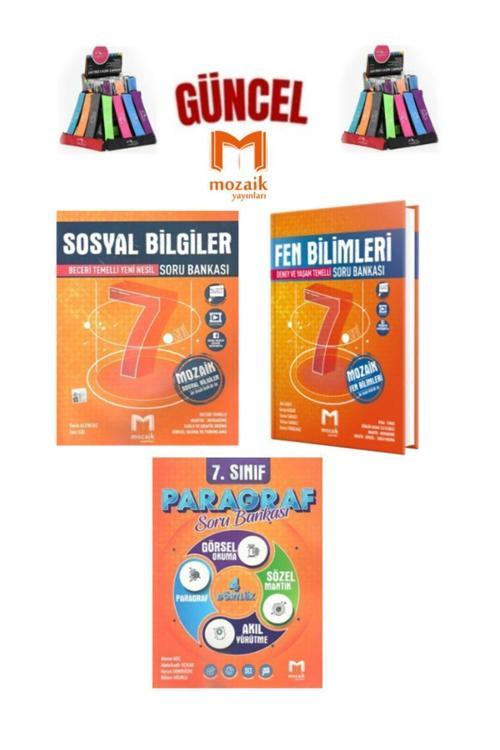 Mozaik 7.Sınıf Sosyal-Fen-Paragraf Video Çözümlü Soru Bankası Seti+Kalemlik