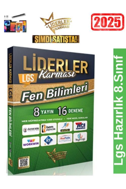 LİDERLER KARMASI YAYINLARI 8.Sınıf Fen Bilimleri 8 Yayın 16 li Branş Deneme+Android Kalem