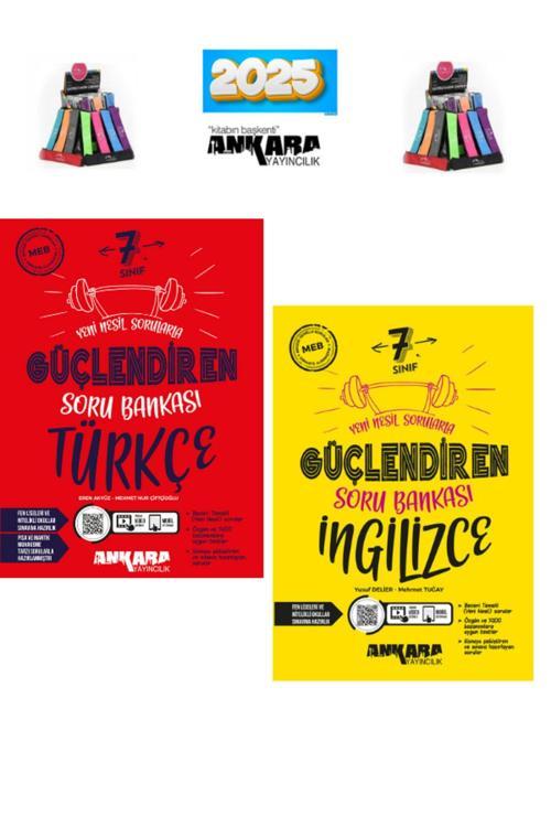 Ankara 7.Sınıf Türkçe-İngilizce Soru Bankası Seti+Cambridge Kalemlik