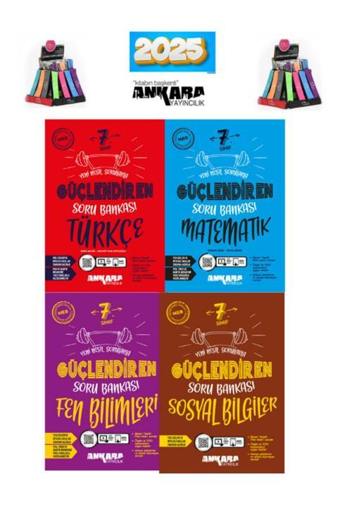 Ankara 7.Sınıf Türkçe-Mat-Fen-Sosyal Soru Bankası +Cambridge Kalemlik