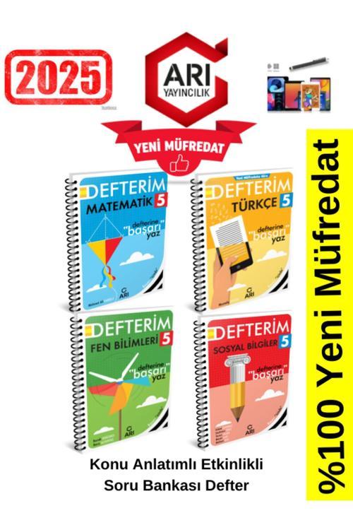 Arı Yayınları 2025 5.Sınıf Tüm Dersler (4 Kitap)Konu Anlatımlı Etkinlik Defter+Kalem