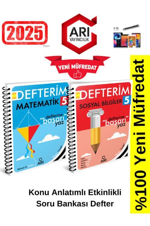 Arı Yayınları 2025 5.Sınıf Matematik-Sosyal Konu Anlatımlı Etkinlik Defter+Kalem