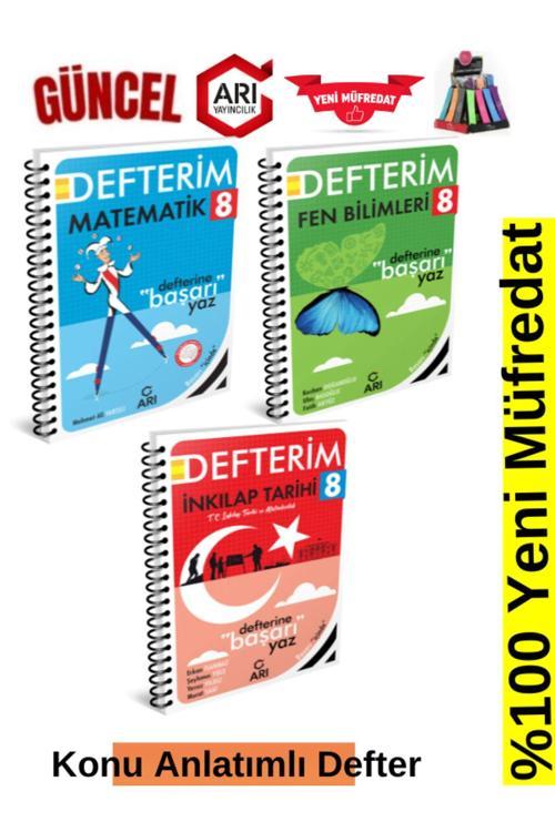 2025 Arı Yayınları 8.Sınıf Matematik-Fen-İnk.Tarihi Konu Anlatımlı Soru Bankası Defter+Kalemlik