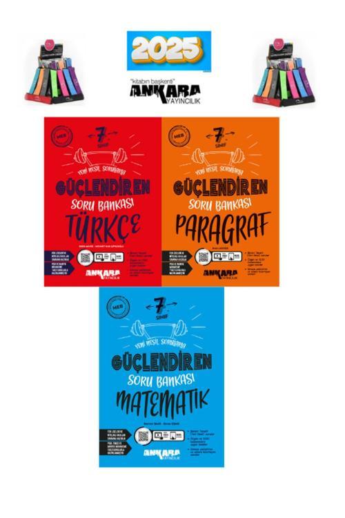 Ankara 7.Sınıf Paragraf-Türkçe-Matematik Soru Bankası Seti+ Kalemlik