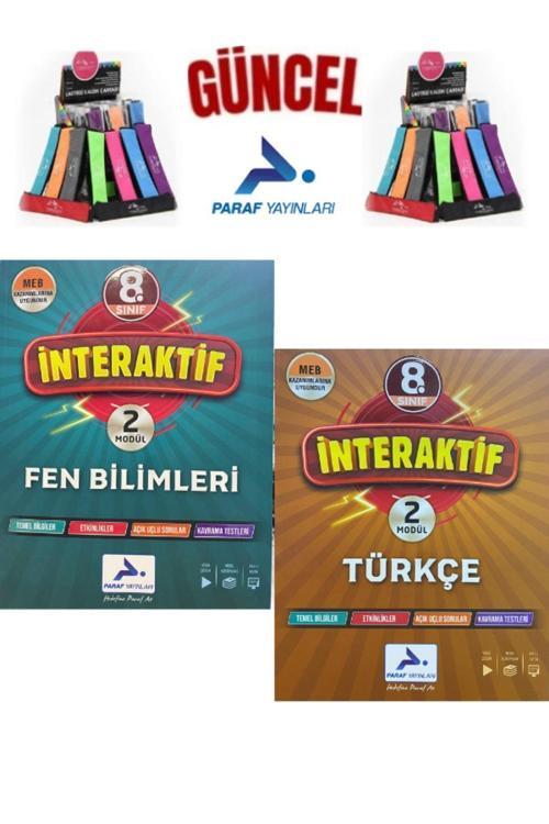 Güncel Paraf 8.Sınıf İnteraktif Fen-Türkçe 1-2.Modül Tek Kitap Soru Kütüphanesi+Kalemlik