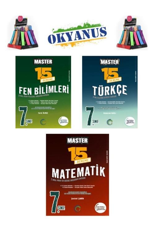 Güncel 7.Sınıf Master Türkçe-Matematik-Fen 45 Deneme+Cambridge Kalemlik