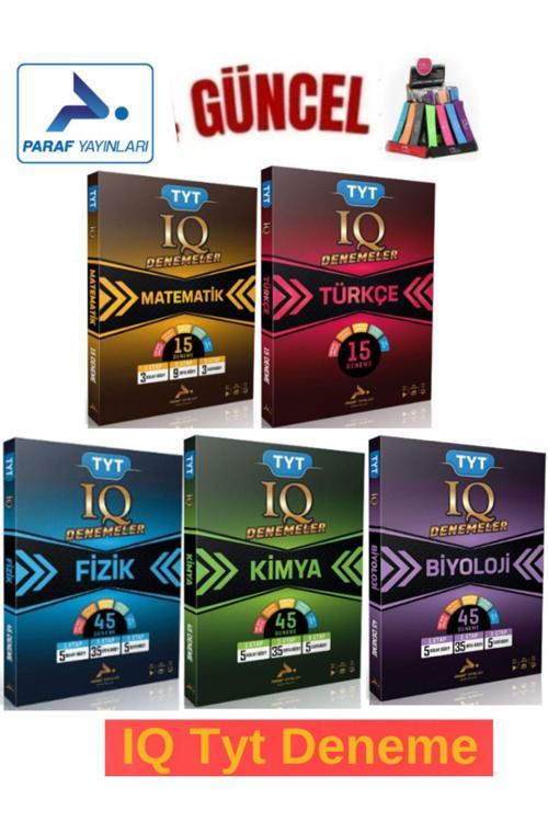 Güncel Paraf Matematik 15-Türkçe15-Fizik45-Kimya45-Biyoloji45 IQ Deneme Seti+Kalemlik