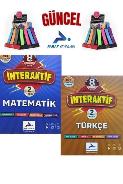 Güncel Paraf 8.Sınıf İnteraktif Matematik-Türkçe 1-2.Modül Tek Kitap Soru Kütüphanesi+Kalemlik