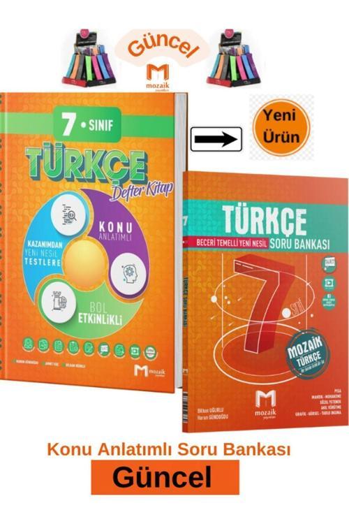 Mozaik 7.Sınıf Türkçe Konu Anlatım Etkinlikli Defter Kitap-Soru Bankası Seti+Kalemlik