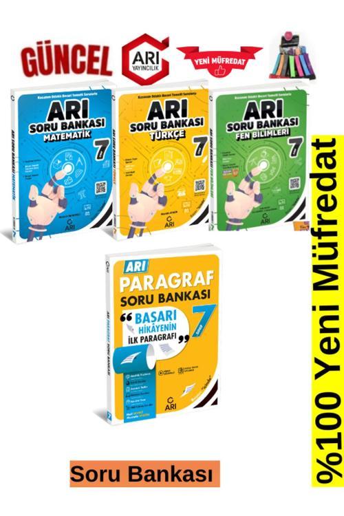 Arı Yayınları Güncel 7.Sınıf Matematik-Türkçe-Fen-Paragraf Soru Bankası Seti+Kalemlik