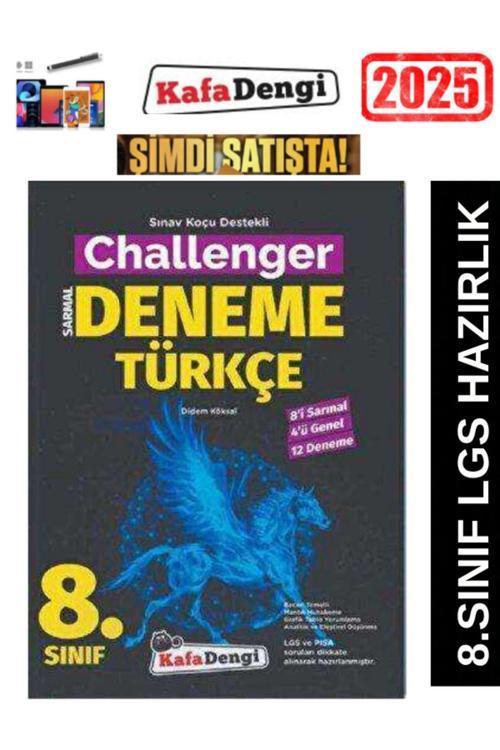 KAFADENGİ YAYINLARI 8.Sınıf Türkçe 12 li Branş Deneme+Android Kalem