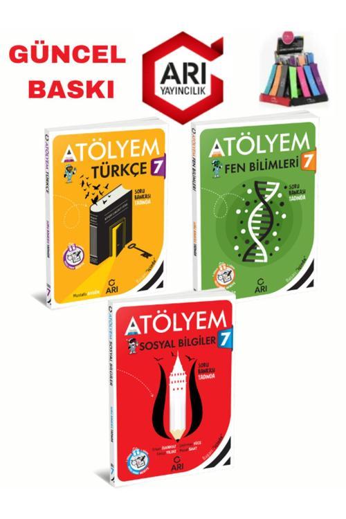 Arı Yayınları Güncel 7.Sınıf Atölyem Türkçe-Fen-Sosyal Soru Bankası+Yazılı Eki+Kalemlik
